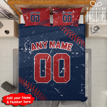 Custom Quilt Sets Washington Jersey Personalized Baseball Premium Quilt Bedding for Men Women